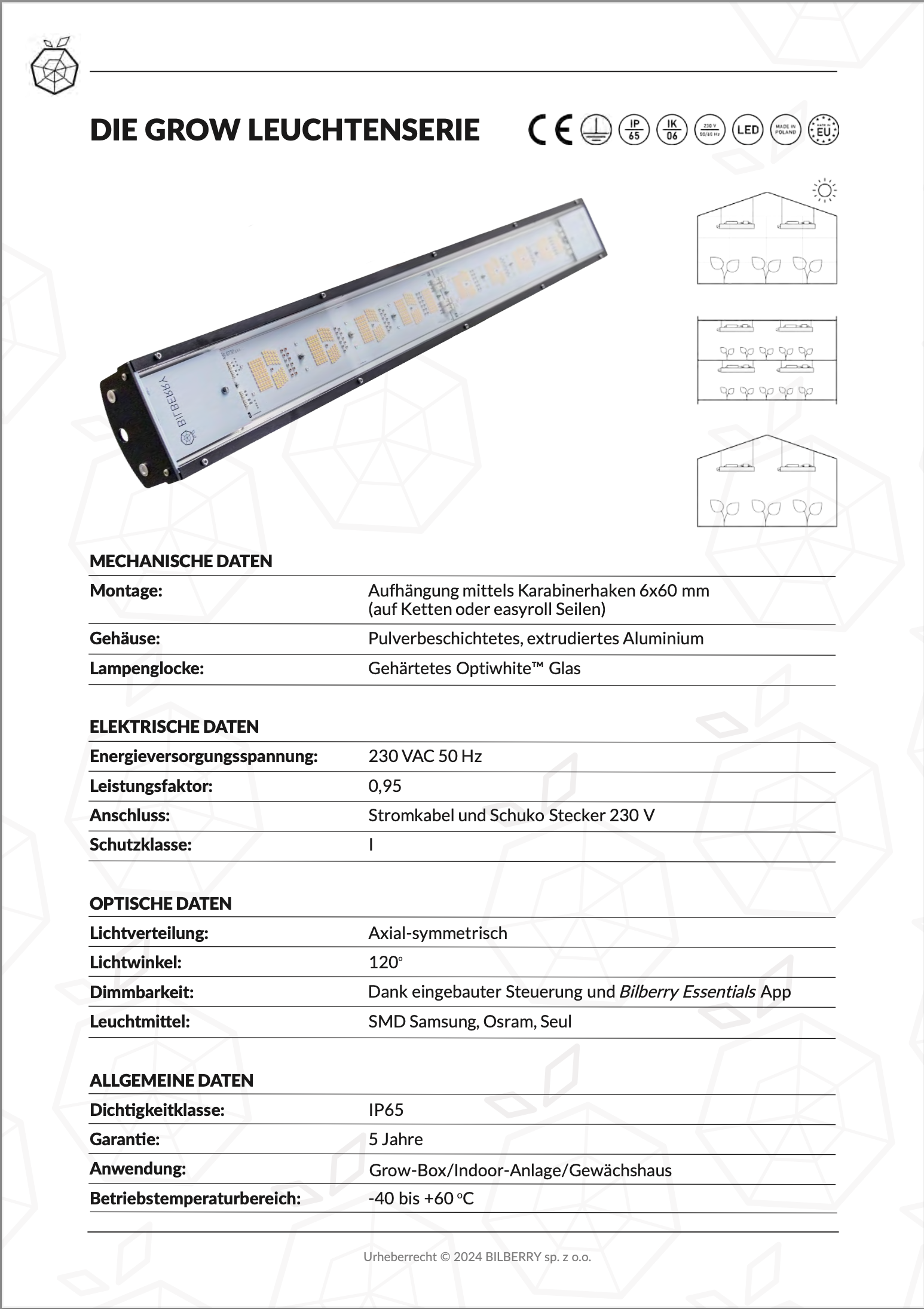 Bilberry LED Lampe mit App Beschreibung