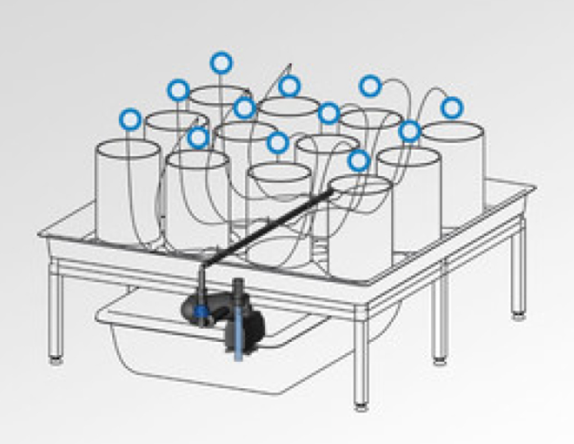 GrowTool Bewässerungsset mit Tropfer