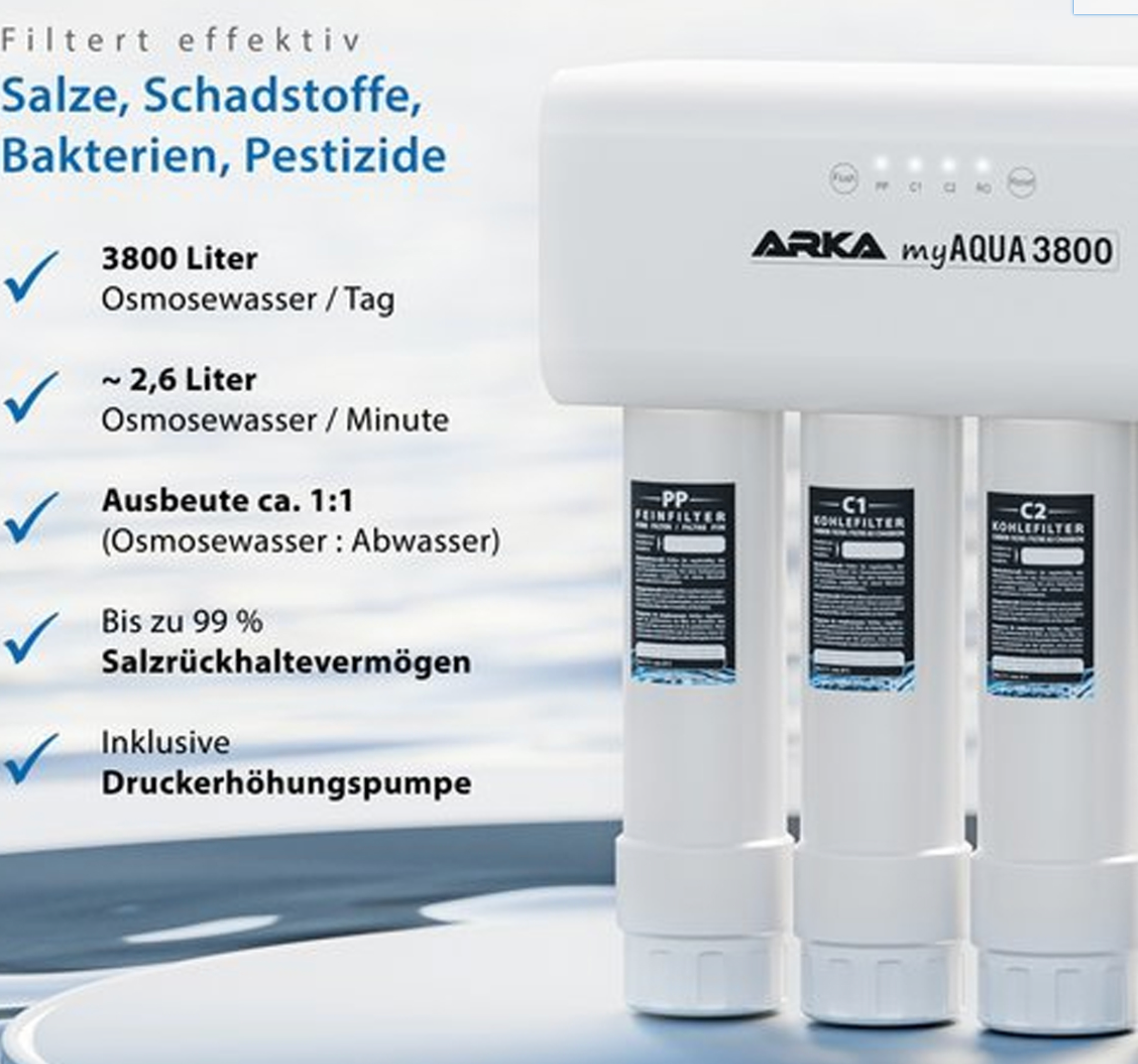 Umkehrosmosenanlage von ARka myAqua