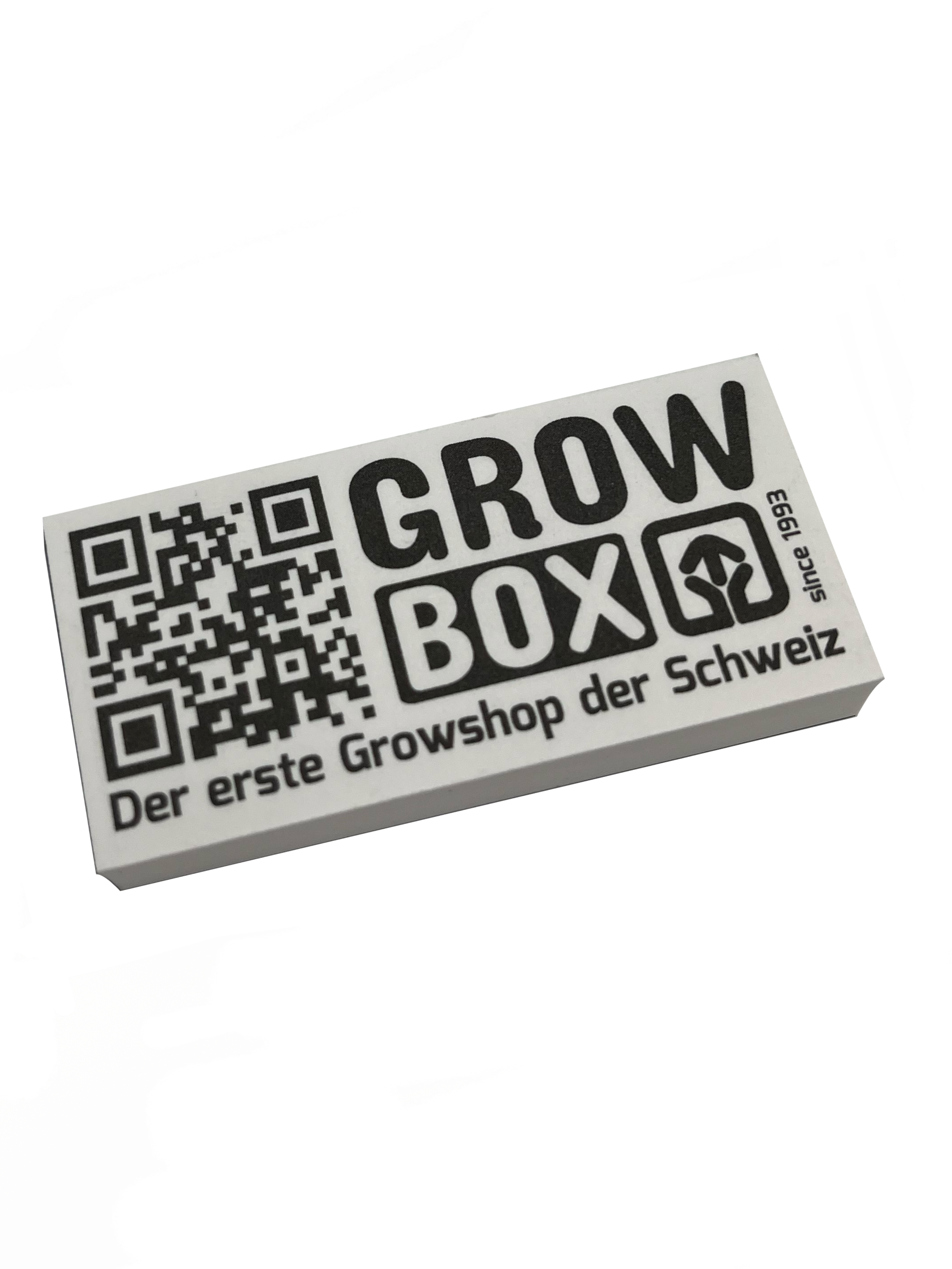 Filterblock für Joints mit GRoebox Logo & QR Code