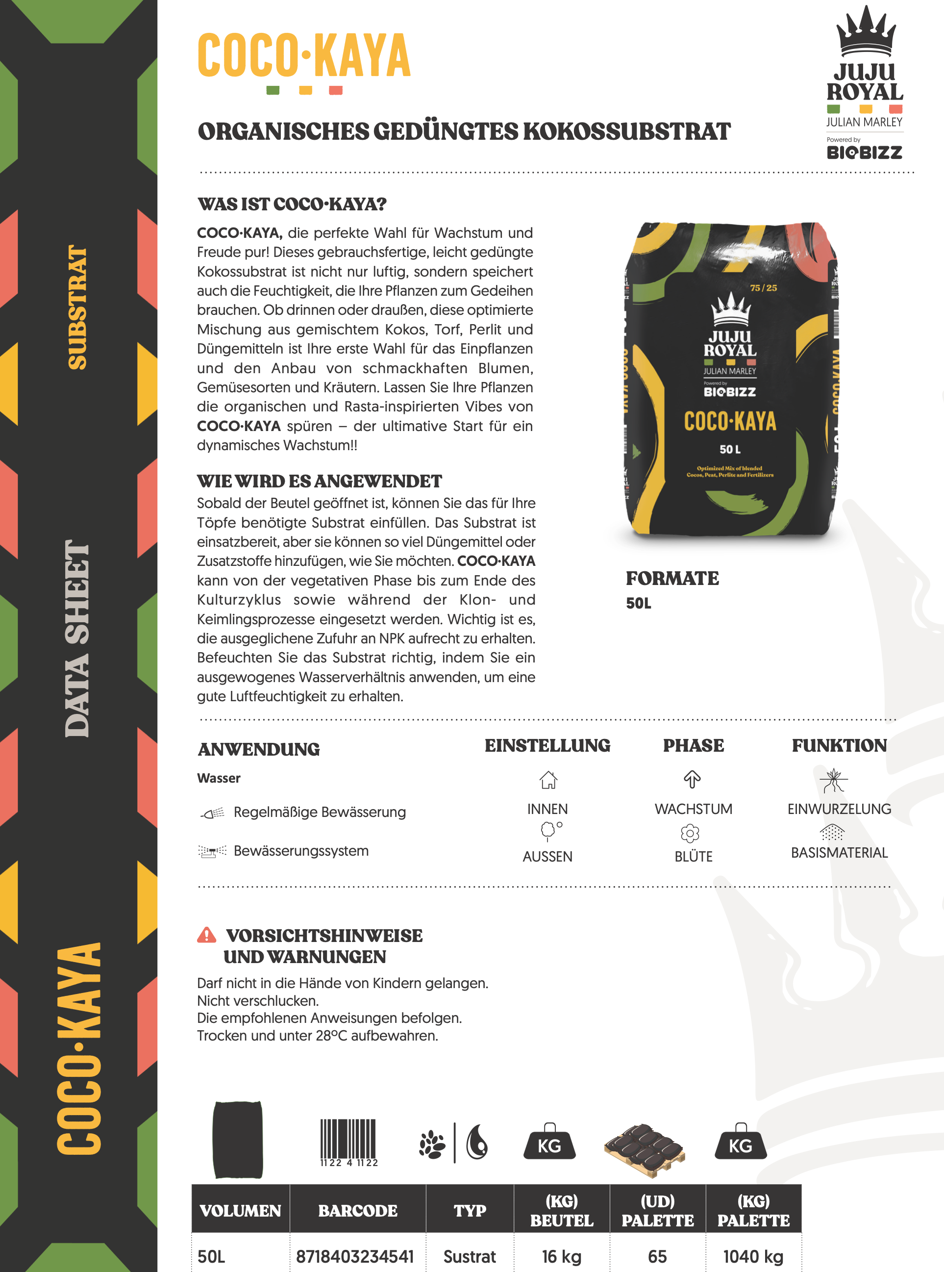 Juju Royal Coco Produktdatenblatt