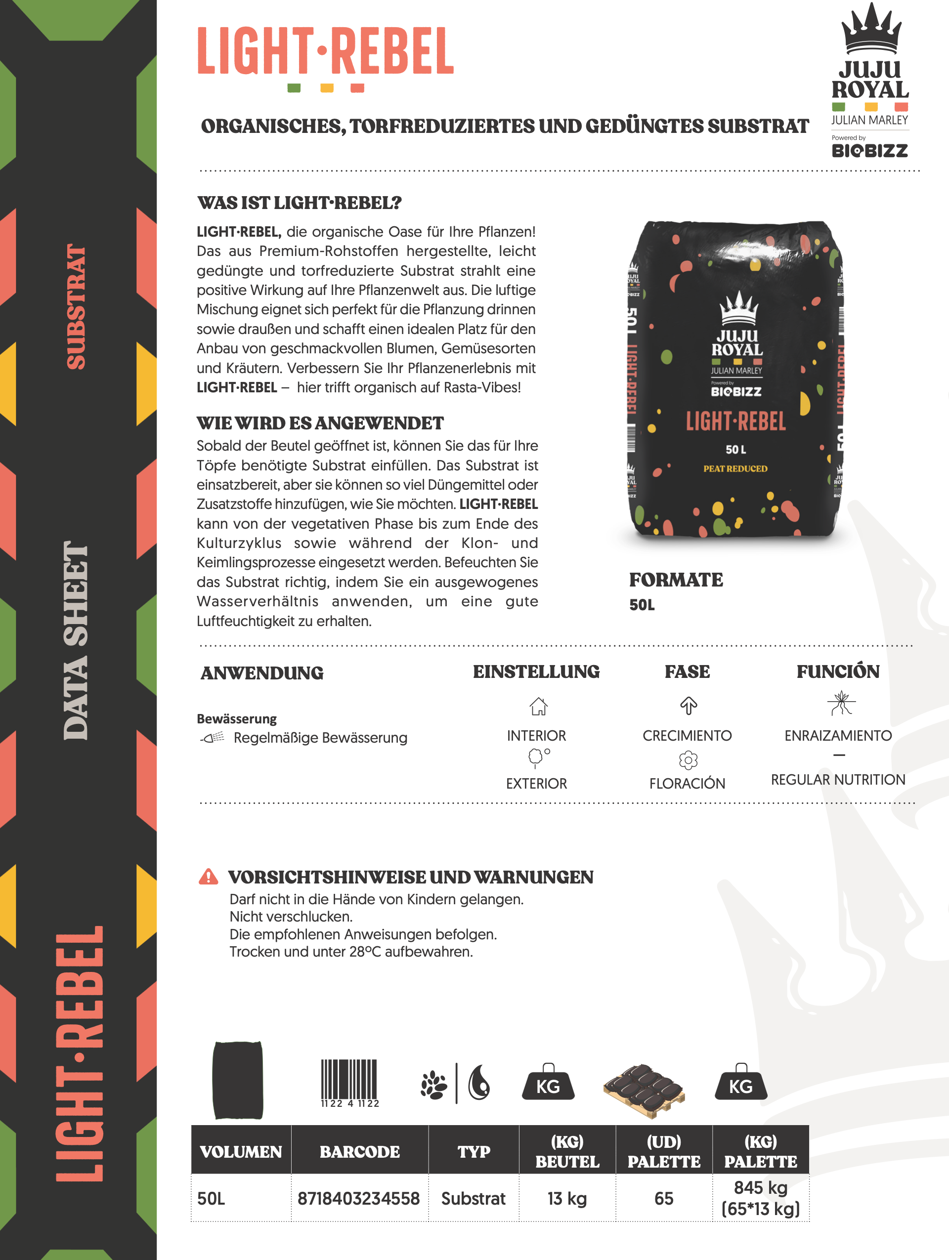 JuJu light Rebel Produktdatenblatt
