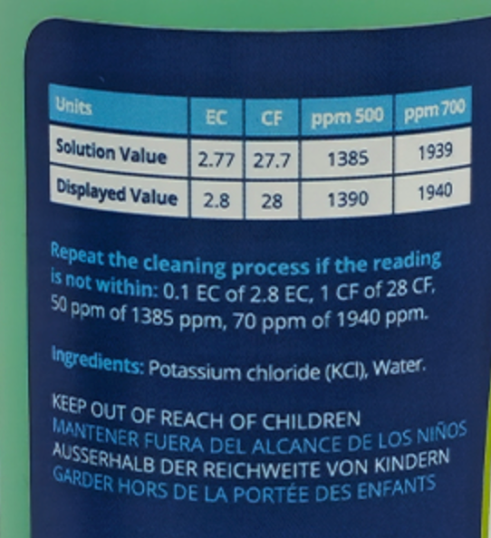 BLuelab Eichflüssigkeit Etikette