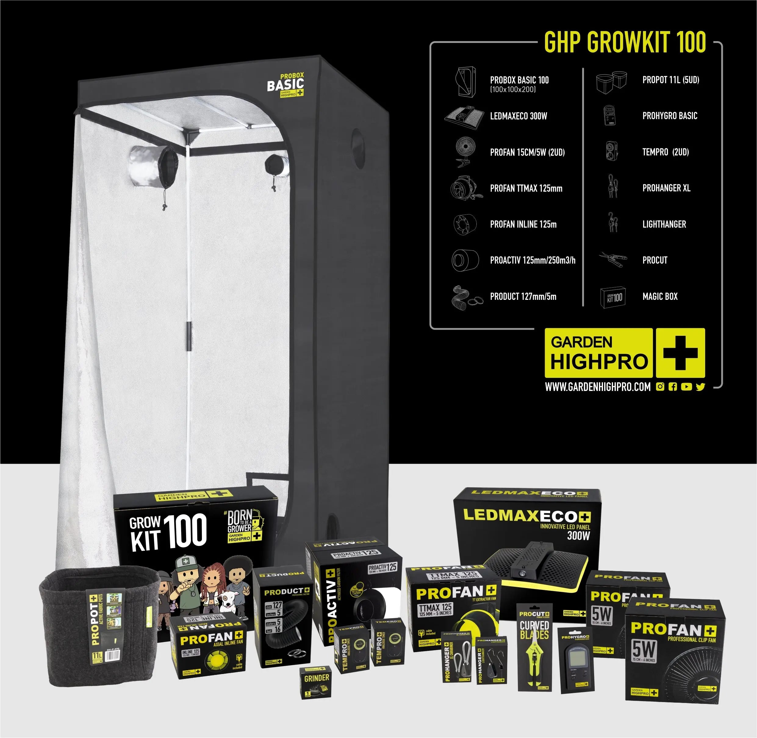 Garden High Pro Grow Kit 100 | Günstiges Komplettset Garden Highpro