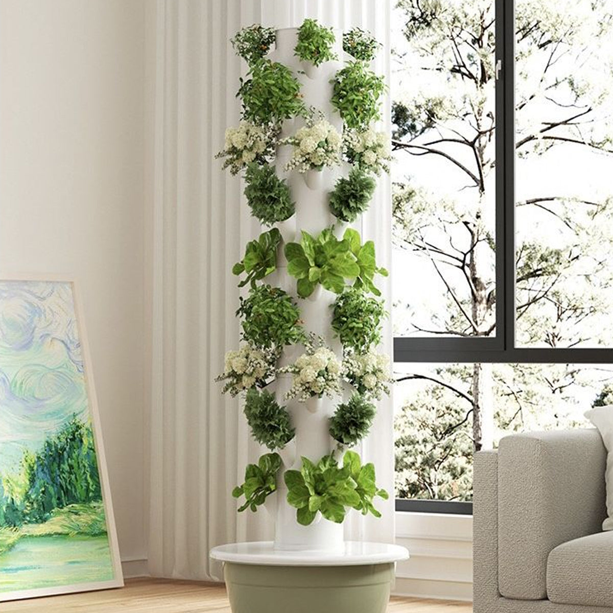 Hydroponic Sky Tower PRO – Vertikales Hydrosystem für 36 Pflanzen GROWBOX